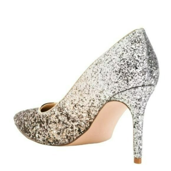 Marc Fisher Silver and Gold Glitter Heels - Picture 3 of 7